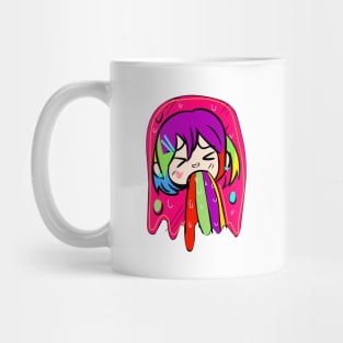 Gothic Puke Rainbow Girl Mug